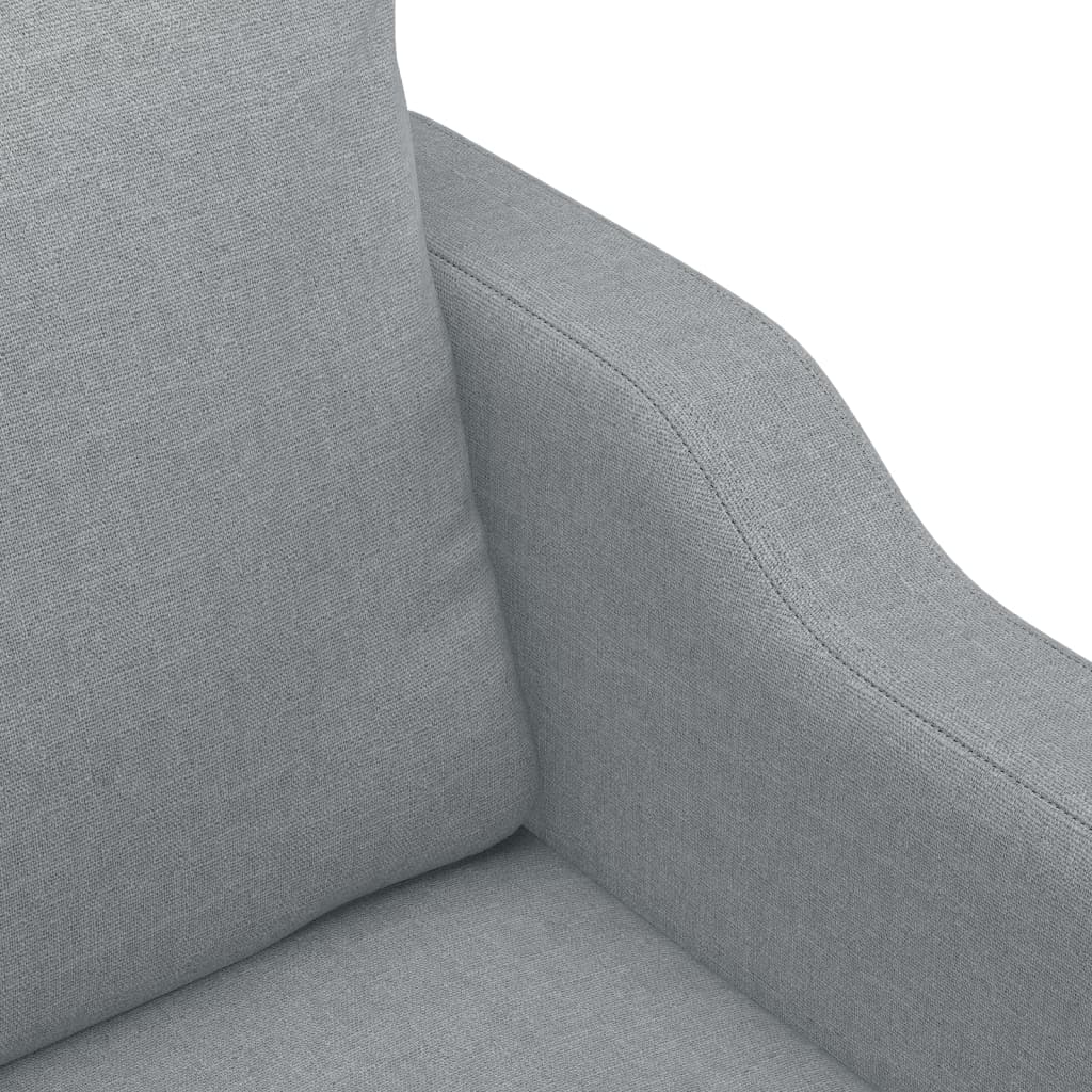 vidaXL Sofos komplektas su pagalvėlėmis, 3 dalių, pilkas, audinys