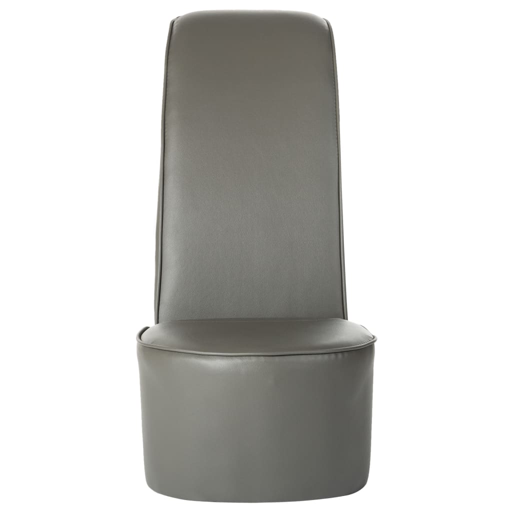 vidaXL Aukštakulnio formos kėdė, pilkos spalvos, dirbtinė oda