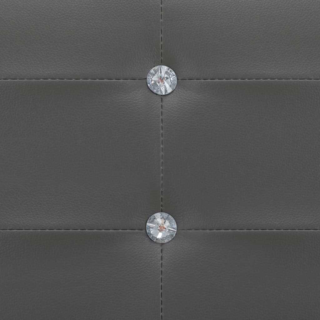vidaXL Lova su Memory čiužiniu, pilkos sp., 90x200cm, dirbtinė oda