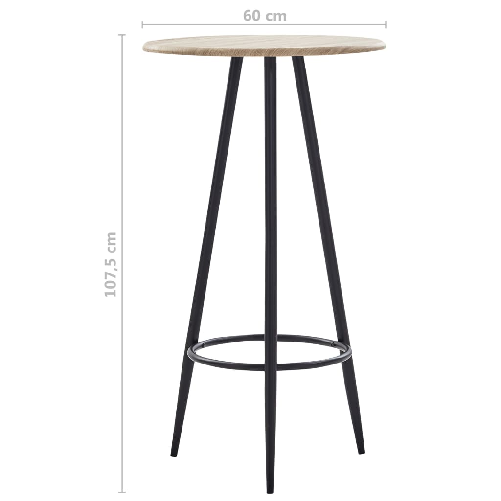vidaXL Baro stalas, ąžuolo spalvos, 60x107,5cm, MDF