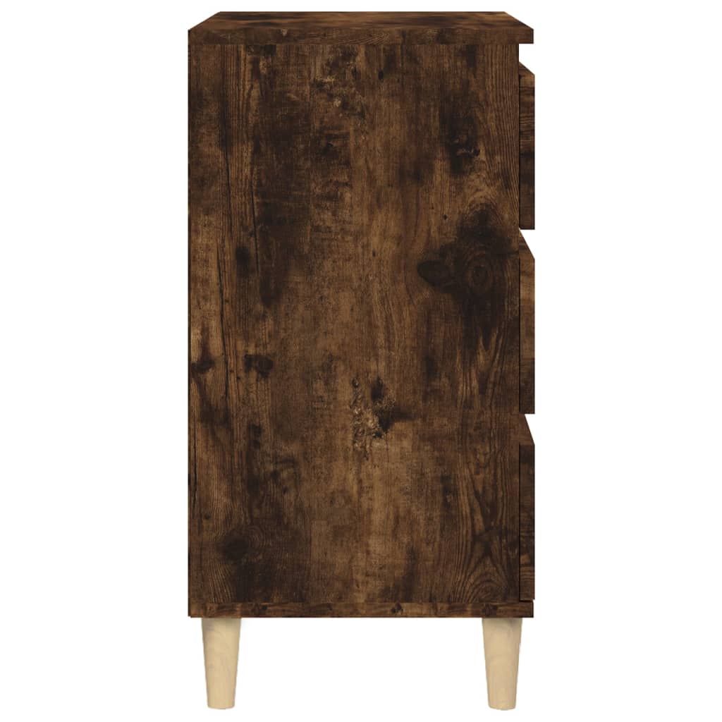 vidaXL Naktinė spintelė, dūminio ąžuolo, 40x35x70cm, apdirbta mediena