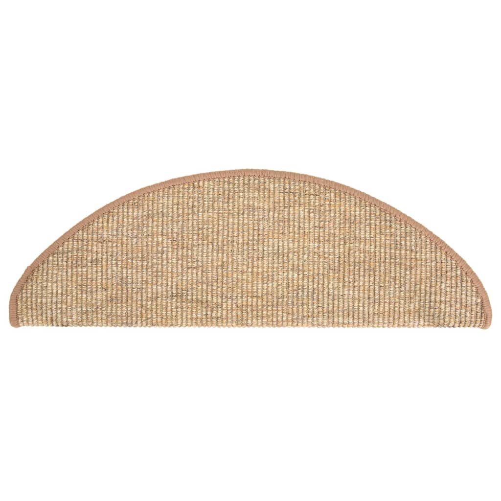 vidaXL Lipnūs laiptų kilimėliai, 15vnt., šviesiai rudi, 65x21x4cm