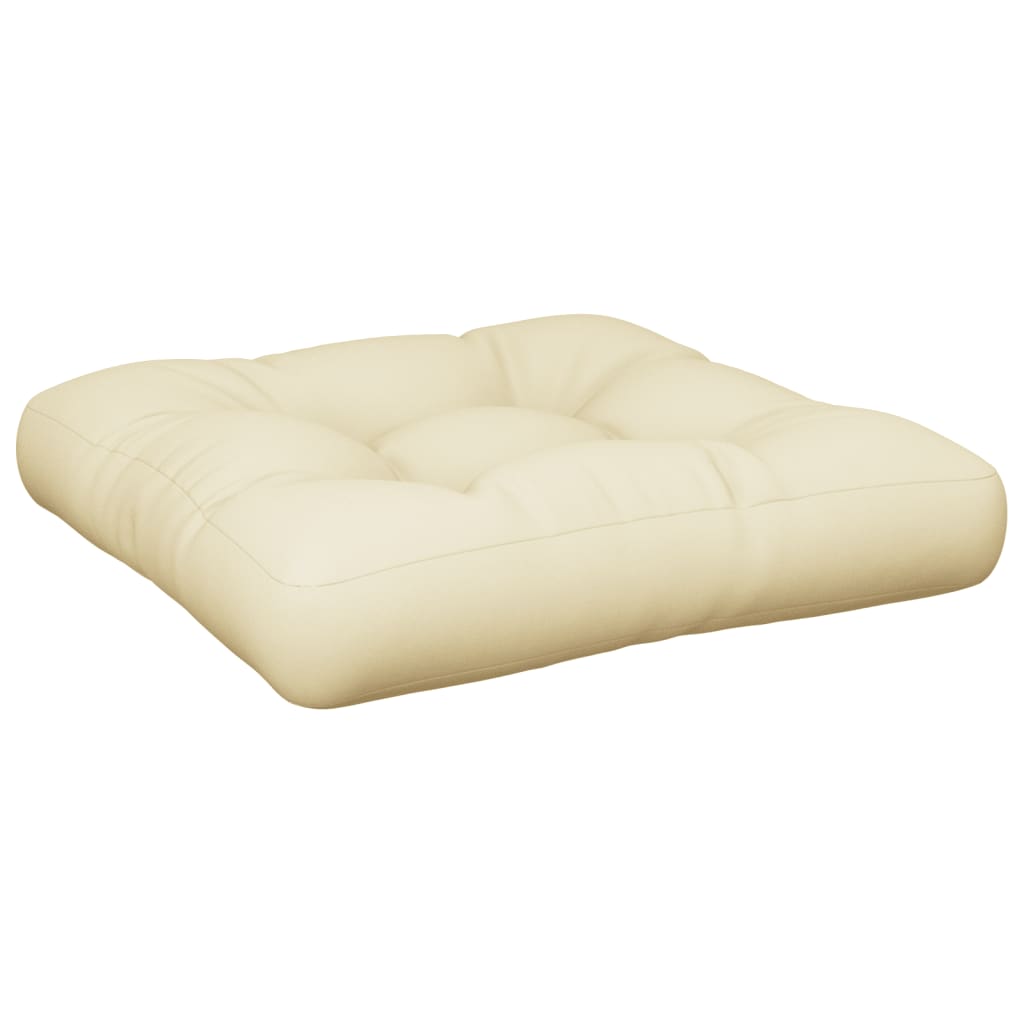 vidaXL Paletės pagalvėlė, kreminės spalvos, 60x60x12cm, audinys