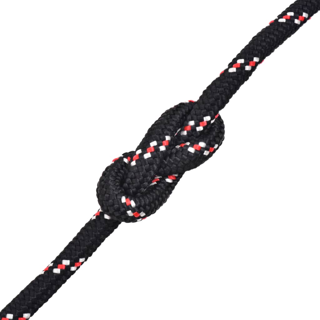 vidaXL Jūrinė virvė, juoda, 500m, polipropilenas, 8mm