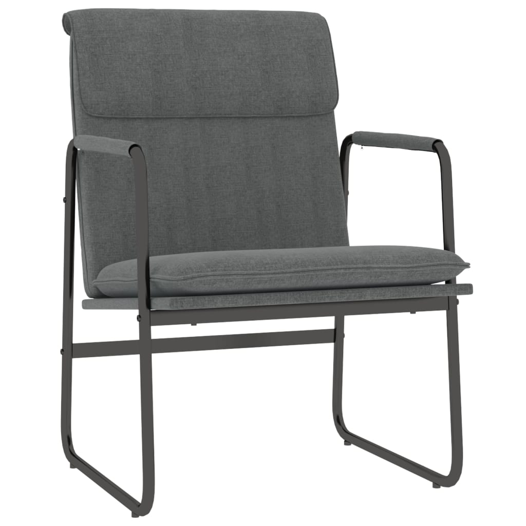 vidaXL Poilsio kėdė, tamsiai pilkos spalvos, 55x64x80cm, audinys