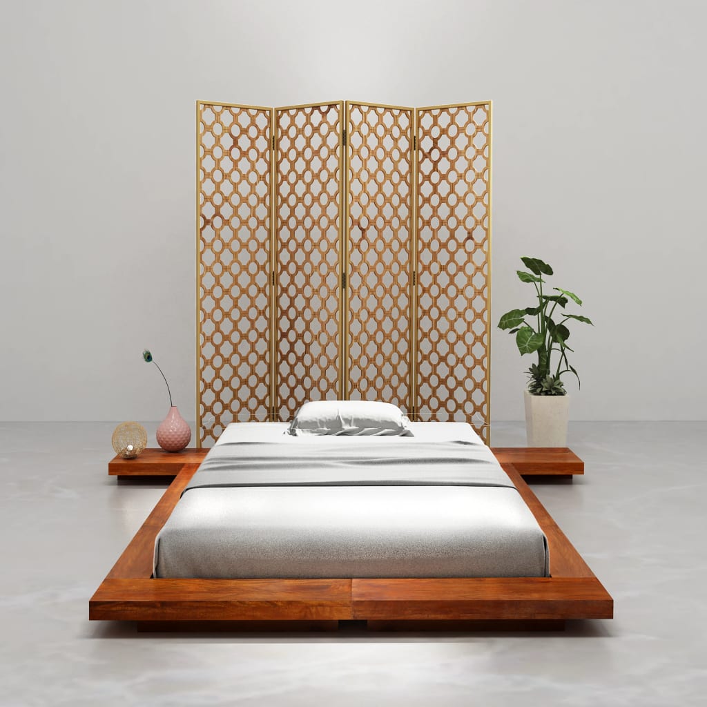 vidaXL Japoniško stiliaus lovos rėmas, 90x200cm, akacijos masyvas