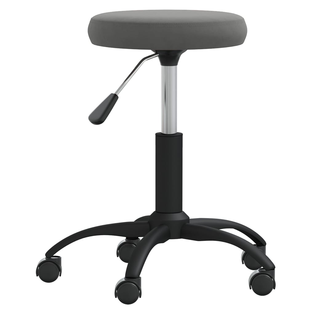 VidaXL Valgomojo kėdė, tamsiai pilkos spalvos, aksomas (333175)