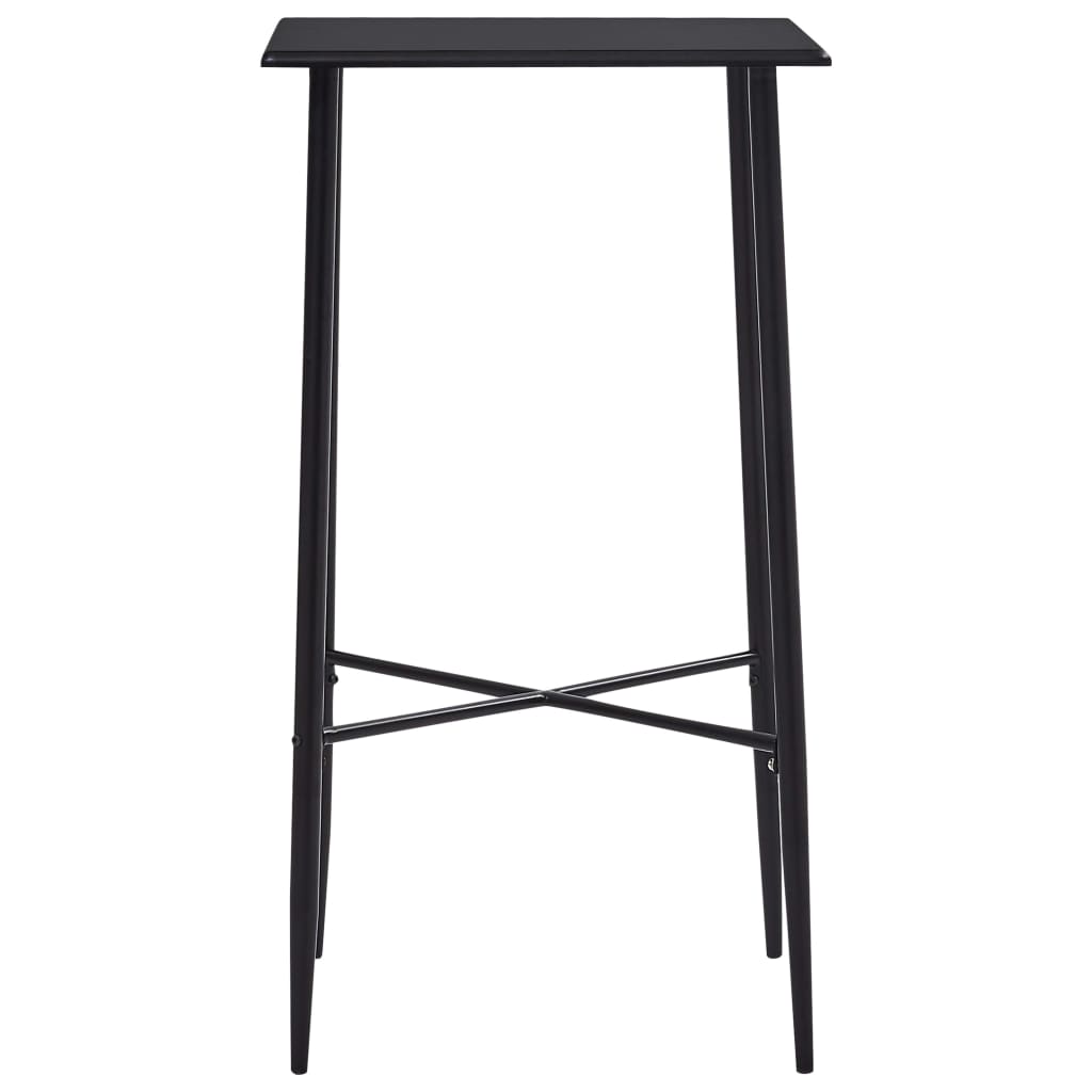 vidaXL Baro stalas, juodos spalvos, 60x60x111cm, MDF