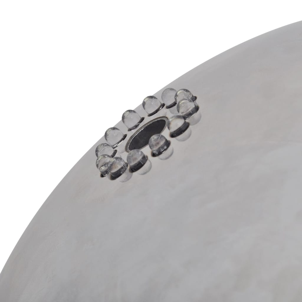 vidaXL Baseino fontanas-sfera su LED, 3d., nerūd. plienas