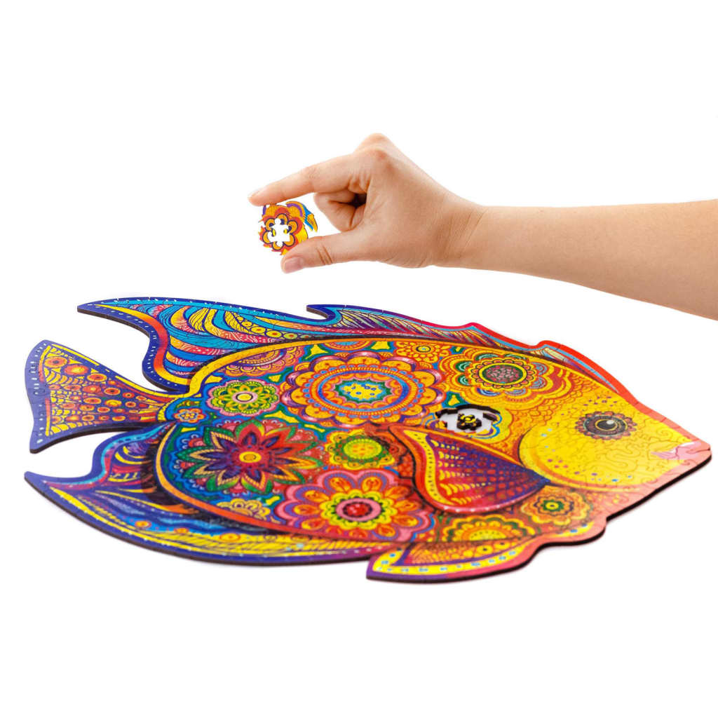 UNIDRAGON Medinė dėlionė Shining Fish, 331 detalė, 40x31cm, didelė