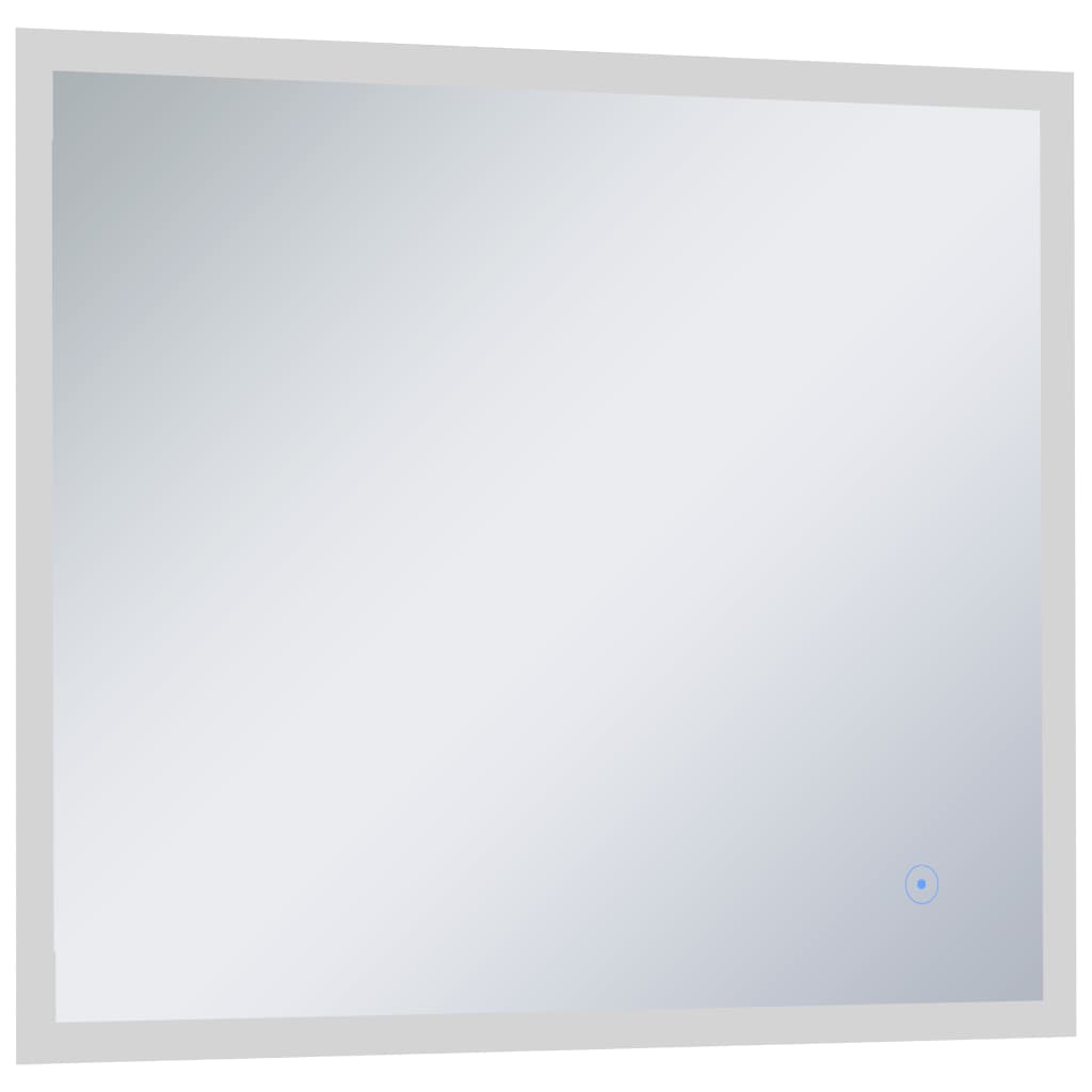 vidaXL Sieninis vonios kambario veidrodis su LED ir jutikliu, 60x50cm