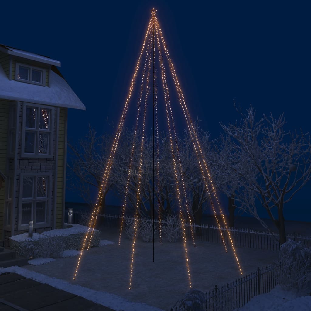 vidaXL Kalėdų eglutės girlianda-krioklys, 1300 LED lempučių, 8m