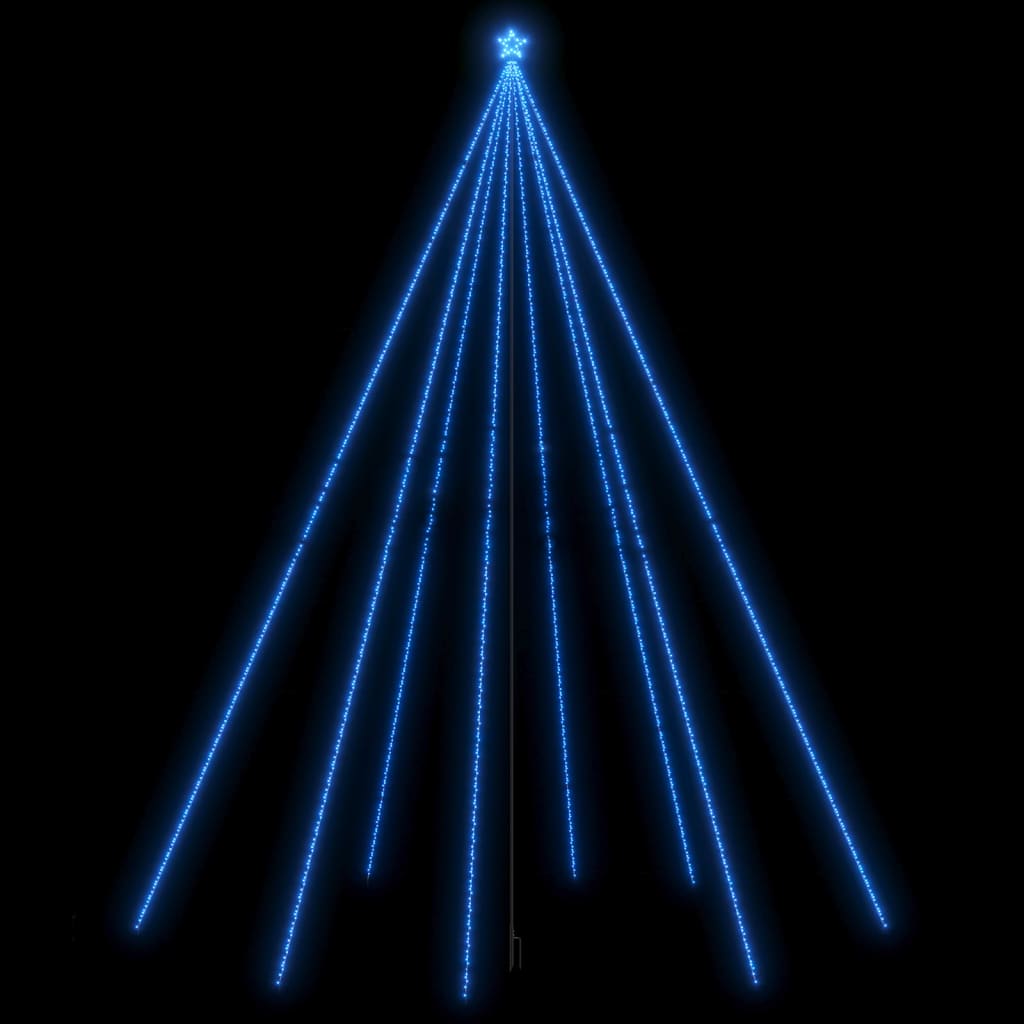 vidaXL Kalėdų eglutės girlianda, 1300 mėlynos spalvos LED, 8m