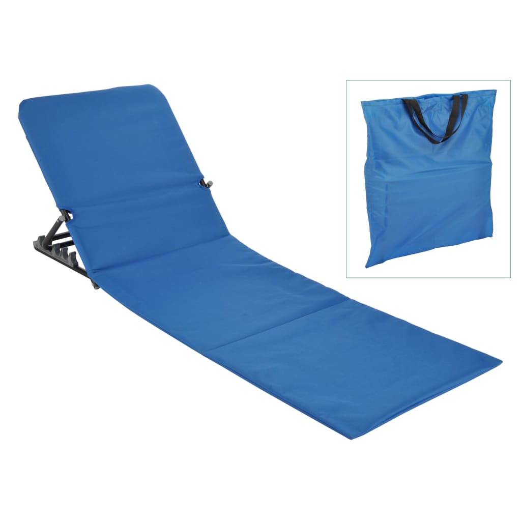 HI Sulankstomas paplūdimio kilimėlis-kėdė, mėlynos sp., PVC