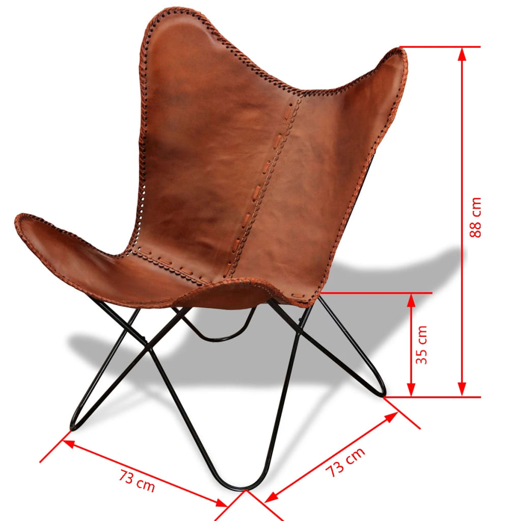 vidaXL Išskleidžiama kėdė, tikra oda