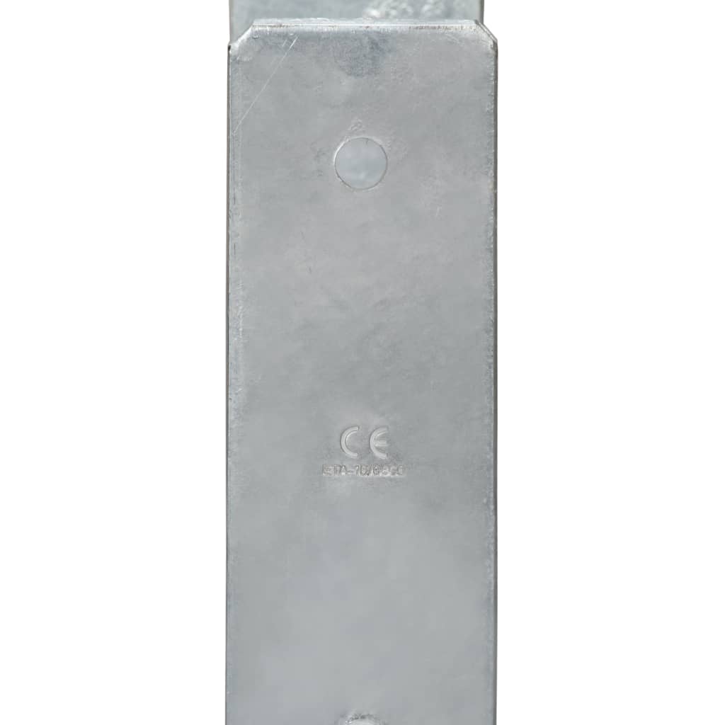 vidaXL Tvoros stulpai, 2vnt., sidabrinės spalvos, 7x6x60cm, plienas