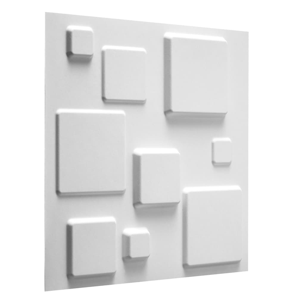 WallArt 3D Sienos plokštės GA-WA09, 24vnt., kvadratų dizainas