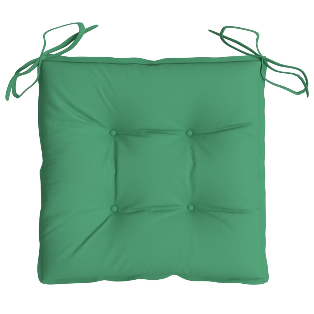vidaXL Kėdės pagalvėlės, 6vnt., žalios, 40x40x7cm, oksfordo audinys