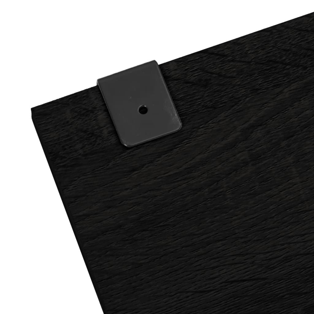 vidaXL Vonios baldų komplektas, 5 dalių, juodas, apdirbta mediena