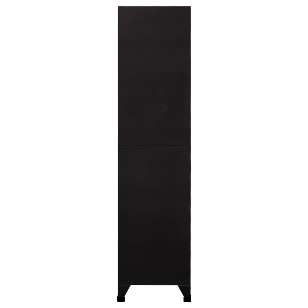 vidaXL Persirengimo spintelė, juodos spalvos, 90x40x180cm, plienas