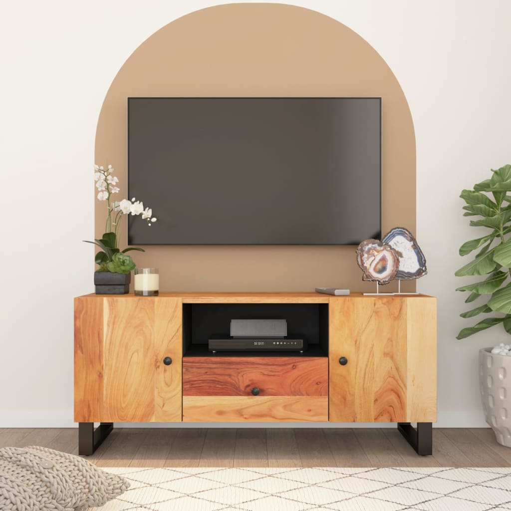 vidaXL Televizoriaus spintelė, 105x33,5x46cm, akacija/apdirbta mediena
