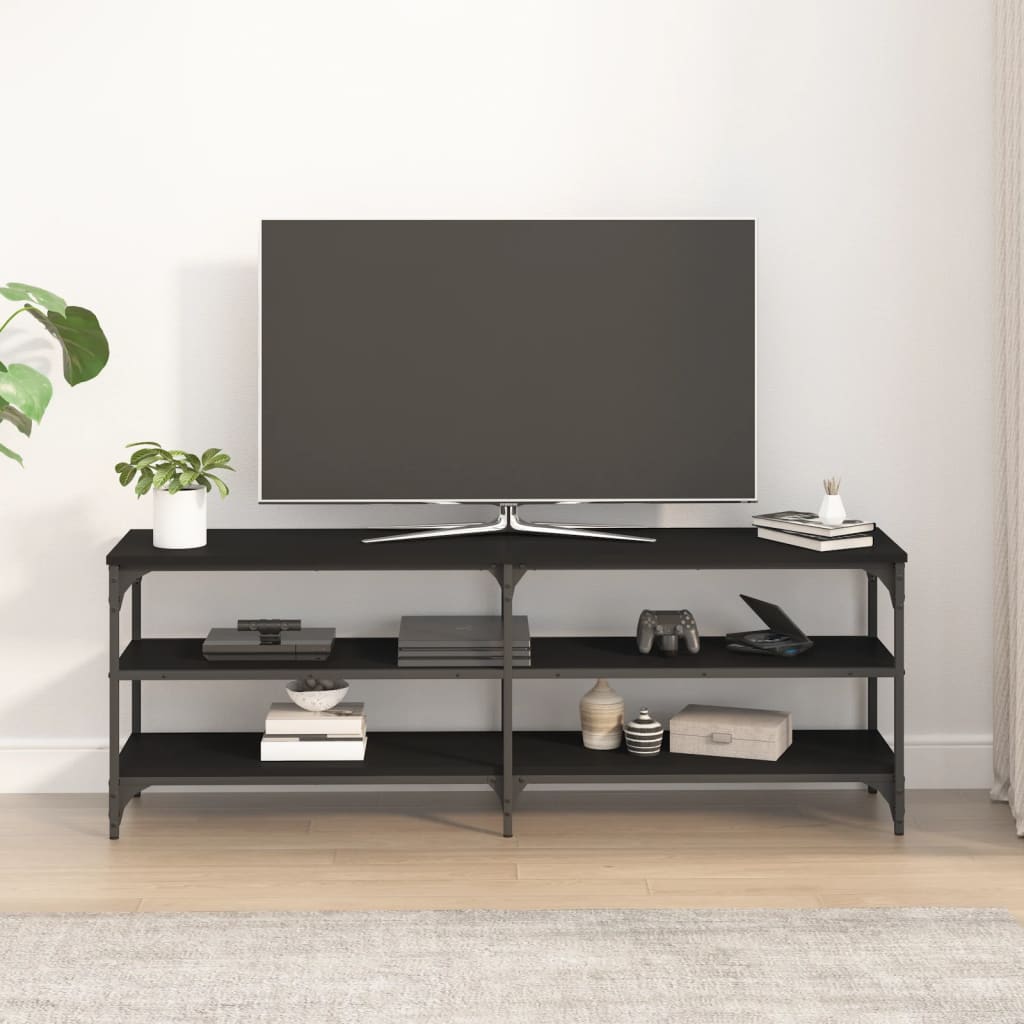 vidaXL Televizoriaus spintelė, juoda, 140x30x50cm, apdirbta mediena