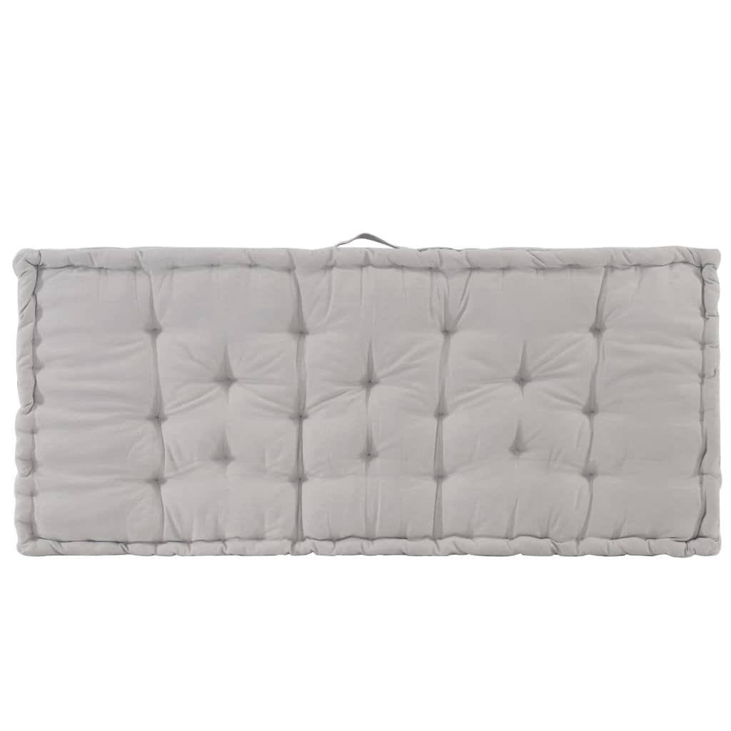 vidaXL Grindų/paletės pagalvėlės, 2vnt., pilkos spalvos, medvilnė