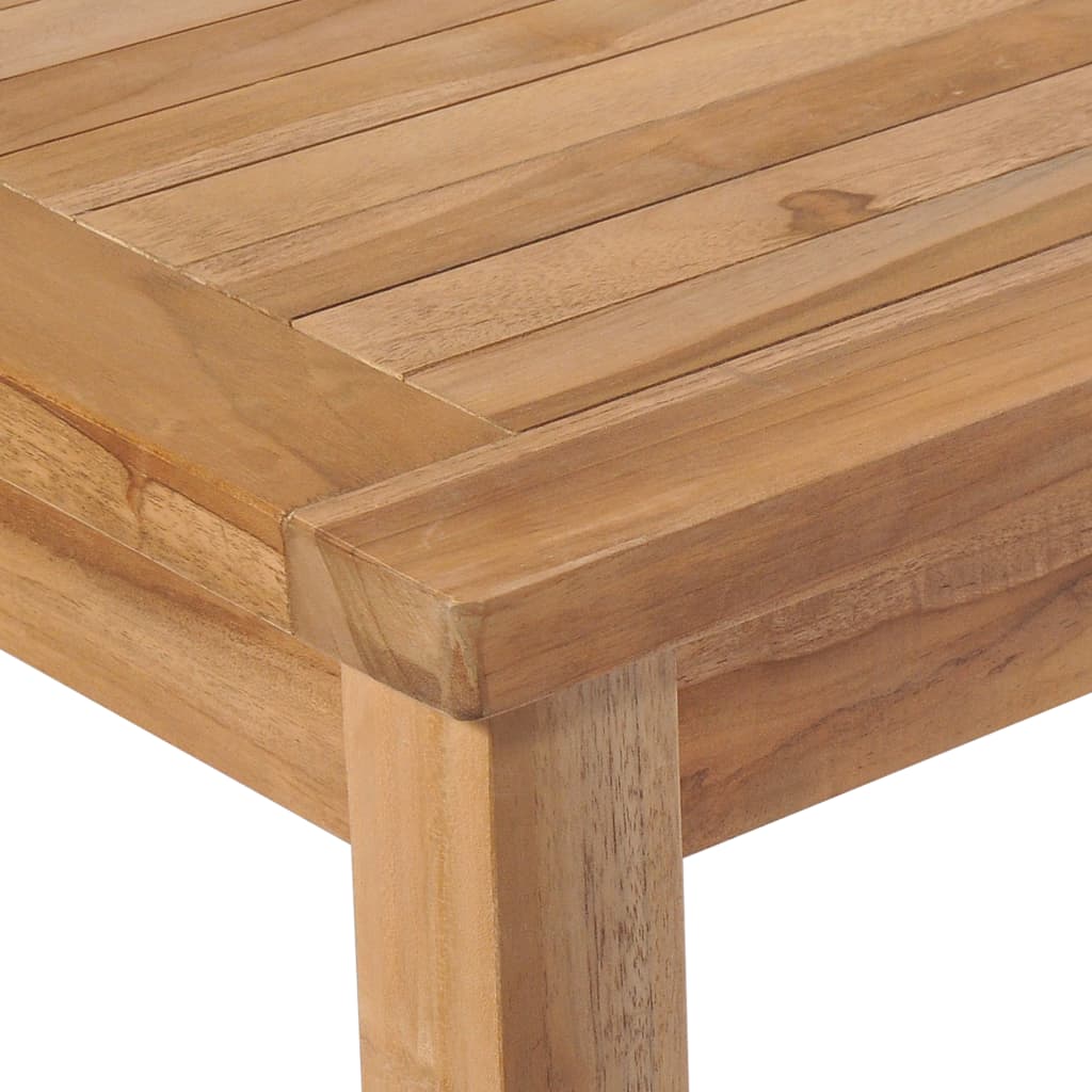 vidaXL Sodo stalas, 150x90x77cm, tikmedžio medienos masyvas