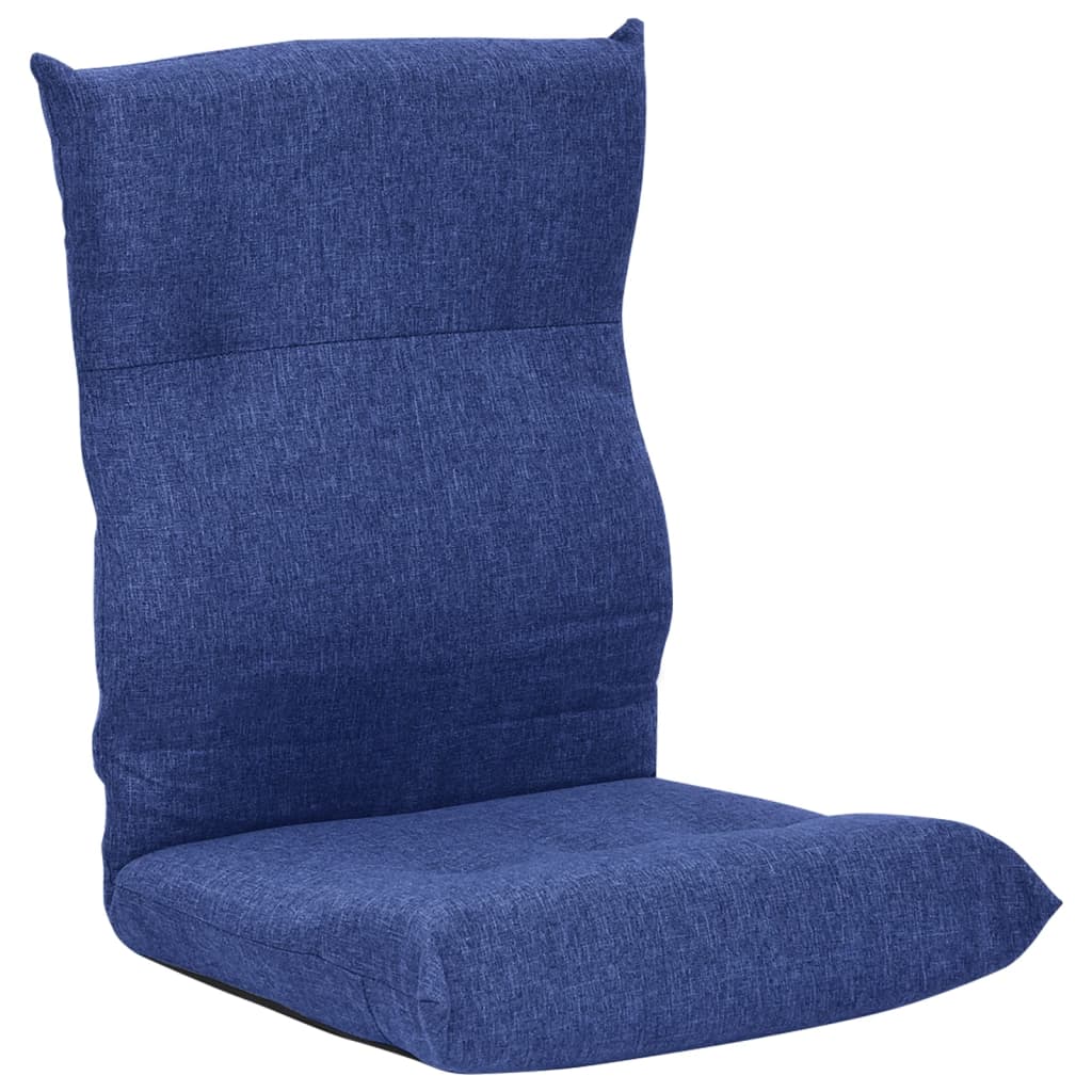 vidaXL Sulankstomas čiužinukas-kėdė, mėlynos spalvos, audinys