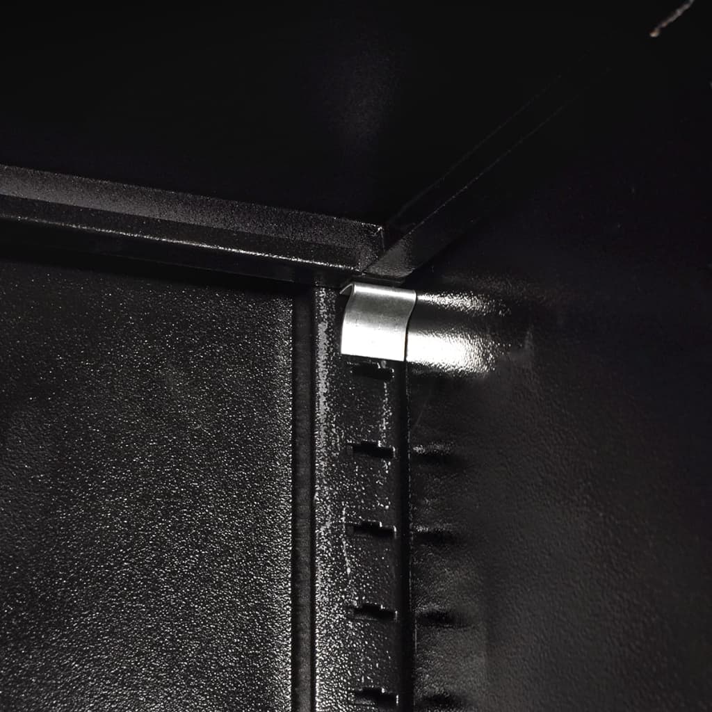 vidaXL Įrankių spint. su 2 durim., plien., 90x40x180cm, juoda ir raud.
