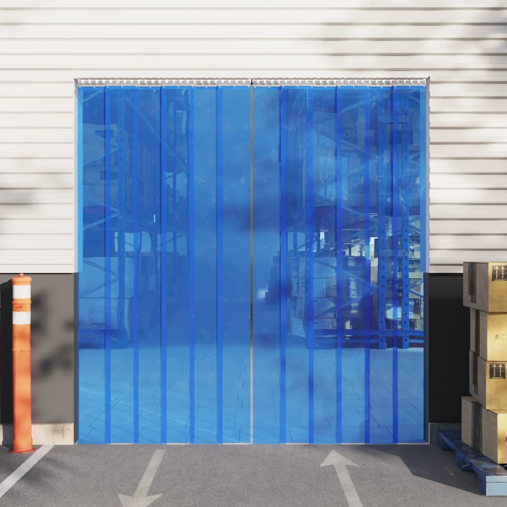 vidaXL Durų užuolaida, mėlyna, 200mmx1,6mm, 25m, PVC