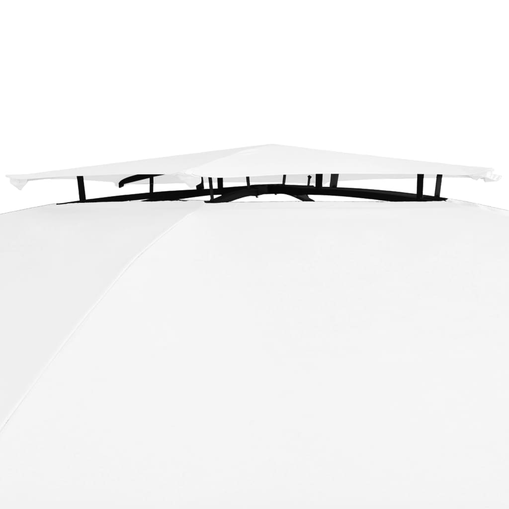 vidaXL Sodo palapinė su užuolaidomis, balta, 360x312x265cm, 180g/m²