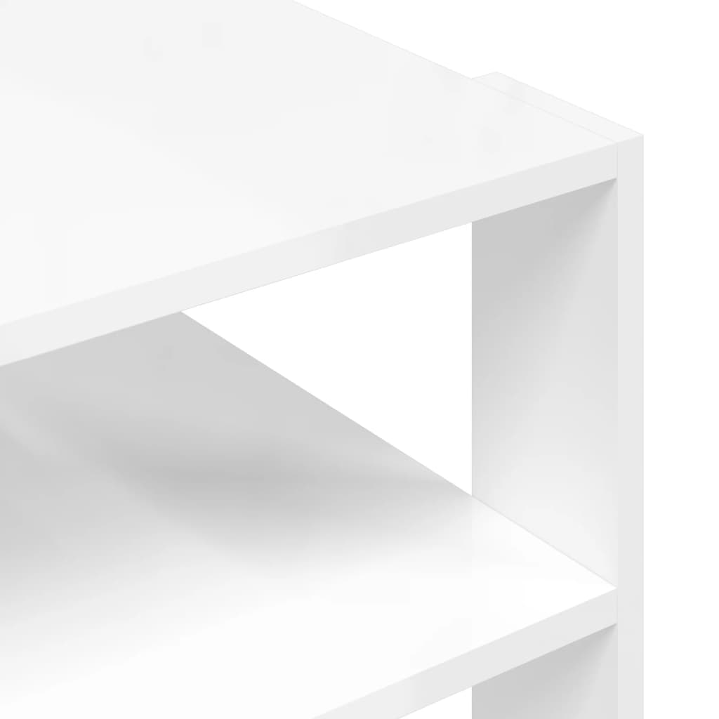vidaXL Kavos staliukas, baltas, 59,5x59,5x40cm, mediena, blizgus