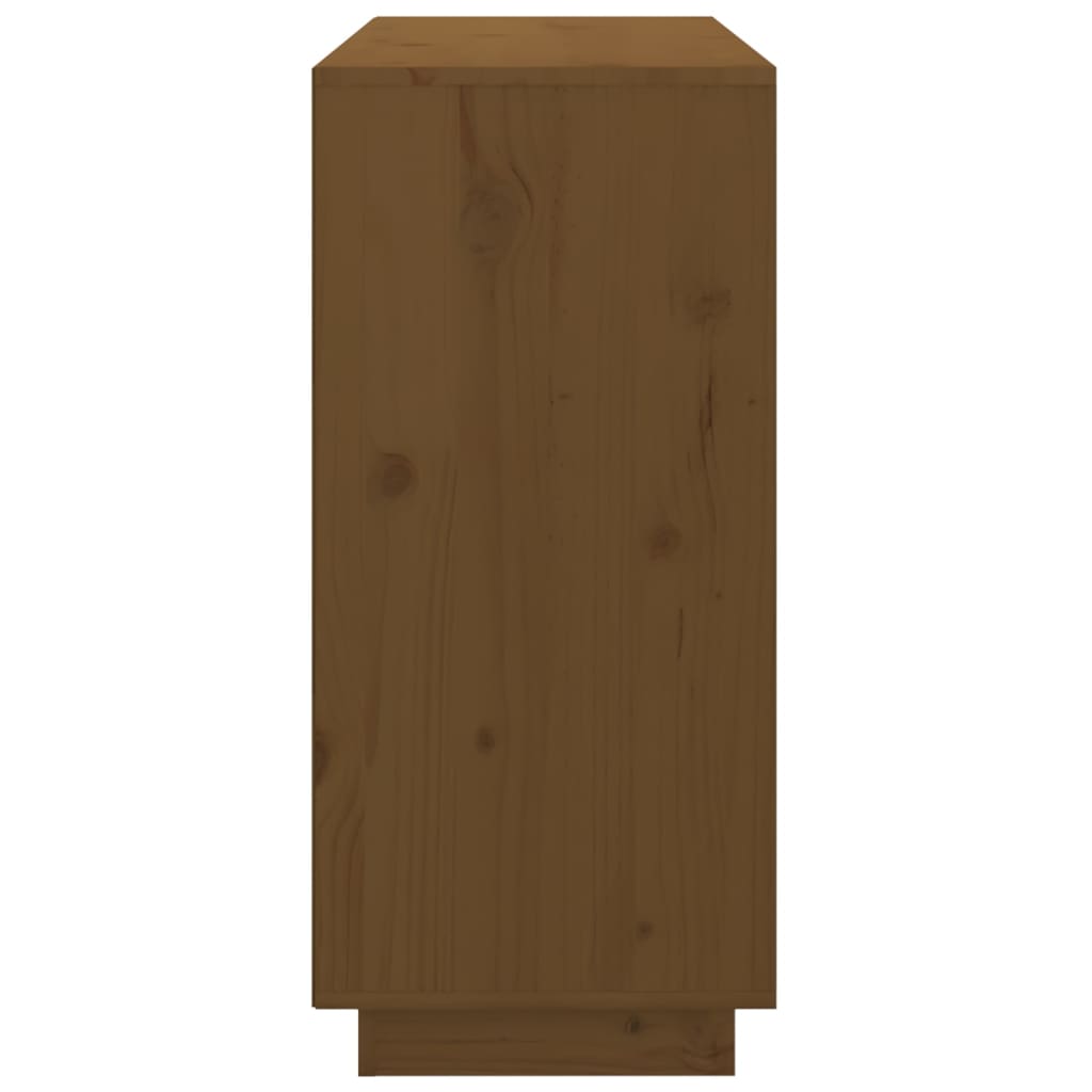 vidaXL Šoninė spintelė, medaus ruda, 111x34x75cm, pušies masyvas