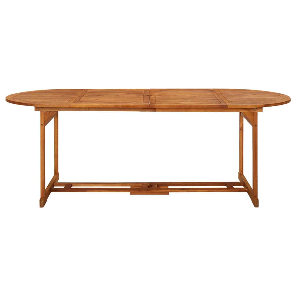 vidaXL Sodo valgomojo stalas, 220x90x75 cm, akacijos medienos masyvas