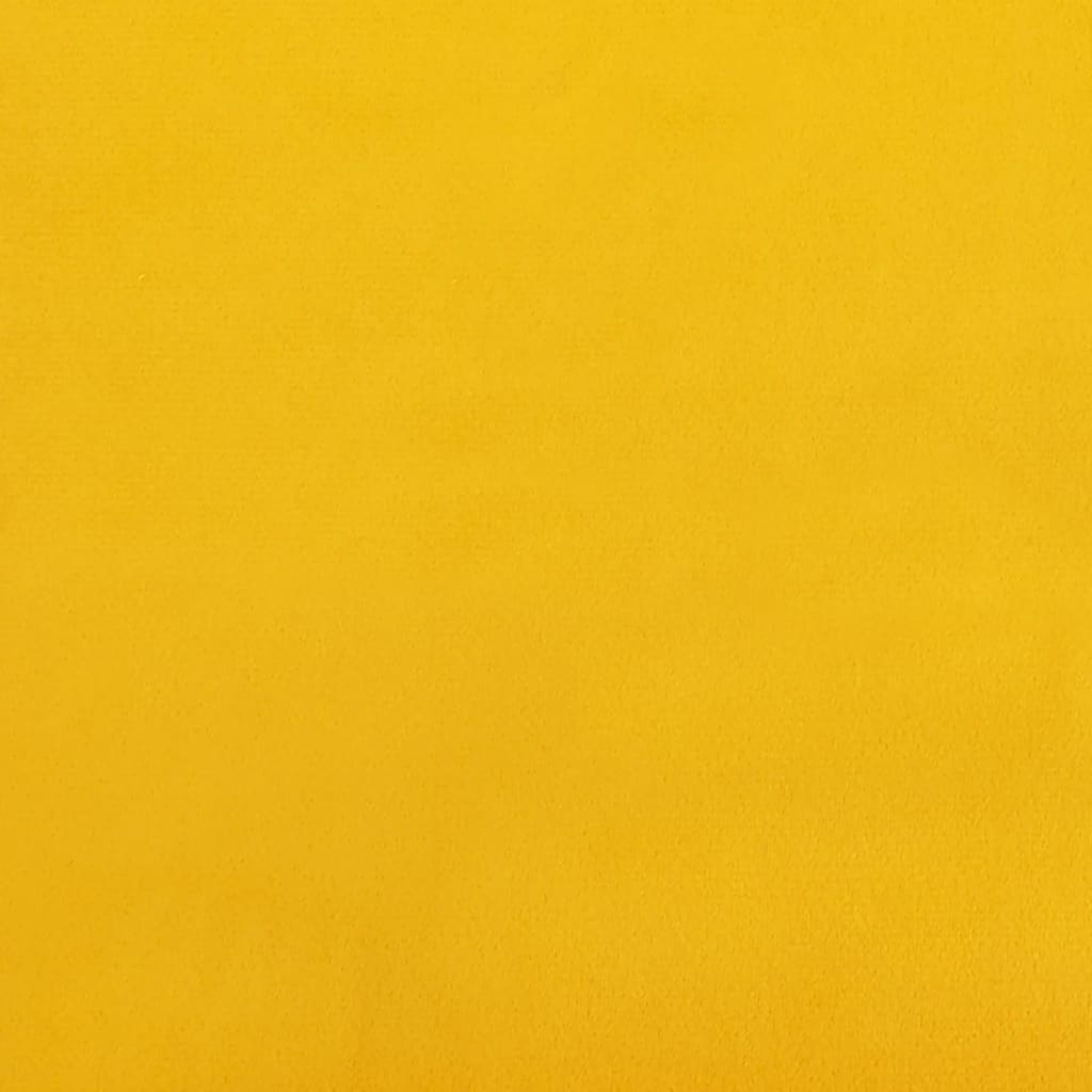 vidaXL Sienų plokštės, 12vnt., geltonos, 90x15cm, aksomas, 1,62m²