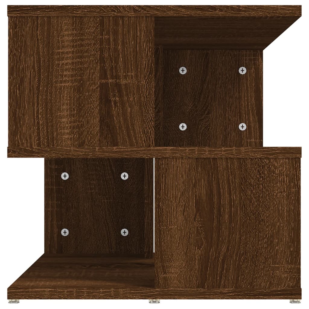 vidaXL Šoninis staliukas, rudas ąžuolo, 40x40x40cm, apdirbta mediena
