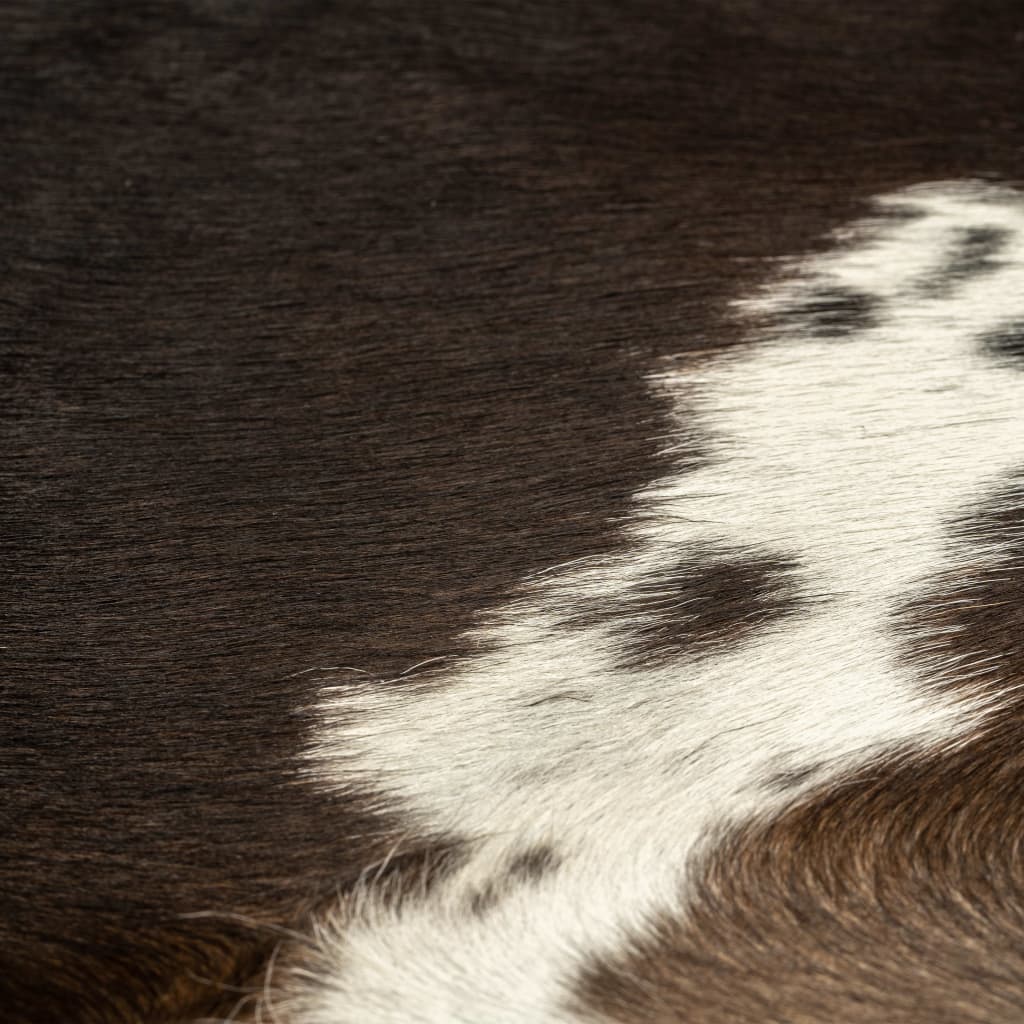 vidaXL Tikros karvės odos kilimas, juodos spalvos, 180x220cm