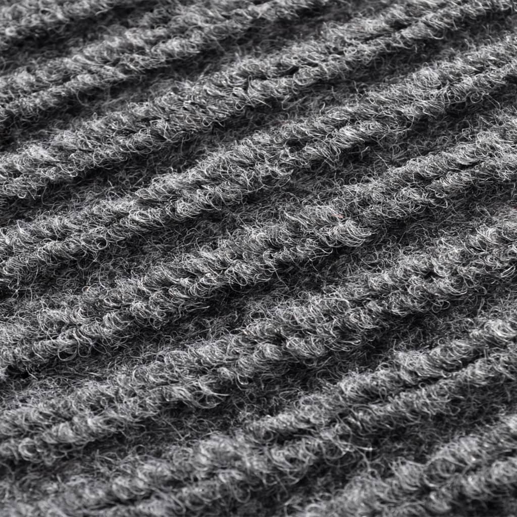 vidaXL Durų kilimėlis, pilkos spalvos, 117x220cm, PVC