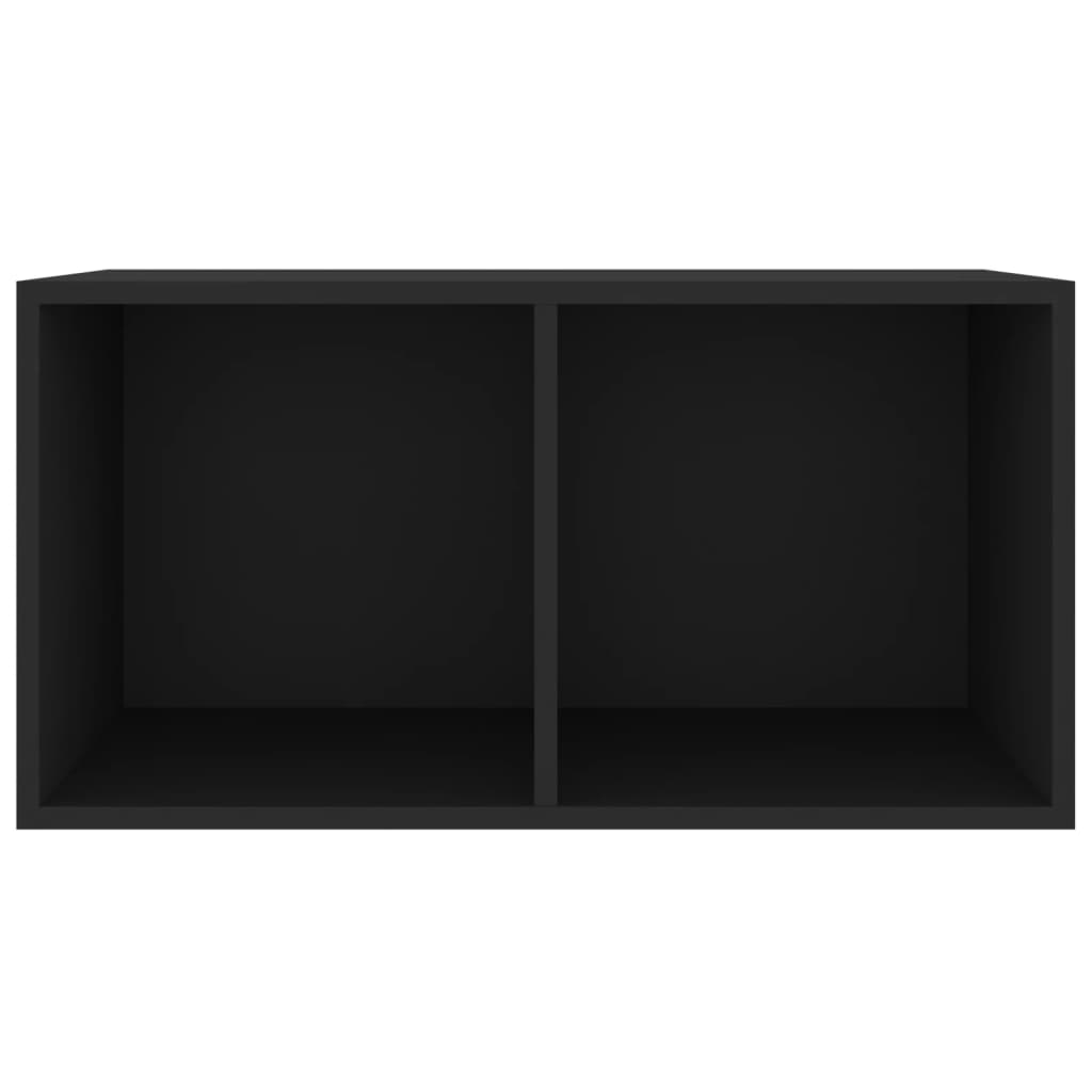 vidaXL Dėžė vinilinėms plokštelėms, juoda, 71x34x36cm, mediena