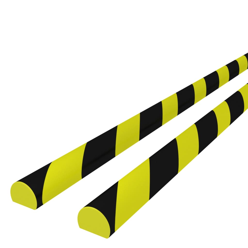 vidaXL Kampų apsaugos, 2vnt., geltonos ir juodos, 4x3x100cm, PU