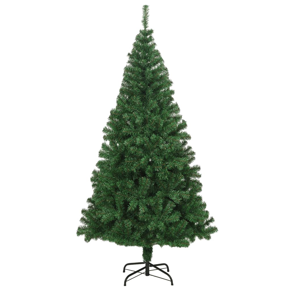 vidaXL Dirbtinė Kalėdų eglutė su storomis šakomis, žalia, 240cm, PVC