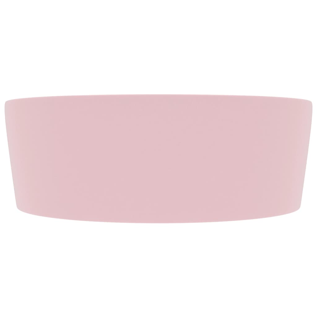 vidaXL Prabangus praustuvas, matinis rožinis, 36x13cm, keramika