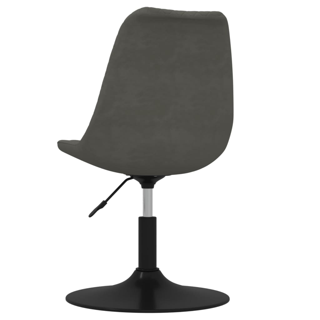 vidaXL Pasukamos valgomojo kėdės, 4vnt., tamsiai pilkos, aksomas