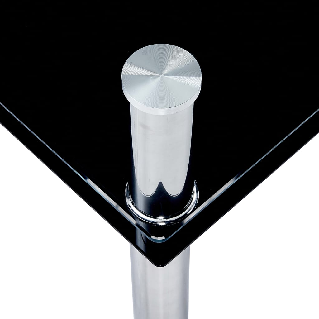 vidaXL Kavos staliukas, juodos sp., 100x60x42cm, grūdintas stiklas