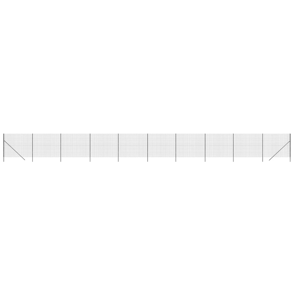 vidaXL Vielinė tinklinė tvora, antracito, 2,2x25m, plienas