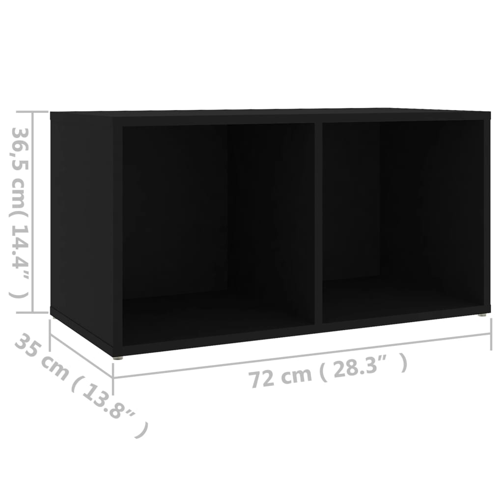 vidaXL Televizoriaus spintelė, juodos spalvos, 72x35x36,5cm, MDP