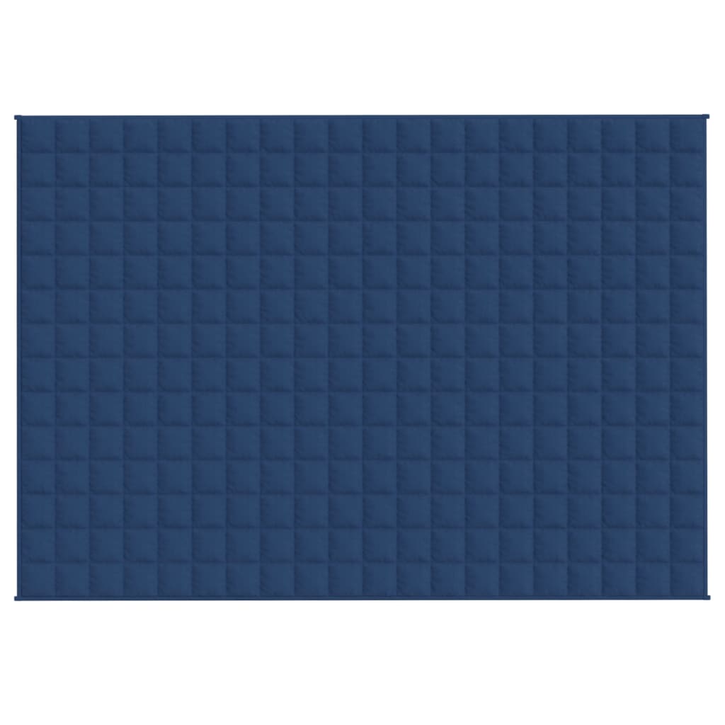 vidaXL Sunki antklodė, mėlynos spalvos, 138x200cm, audinys, 10kg