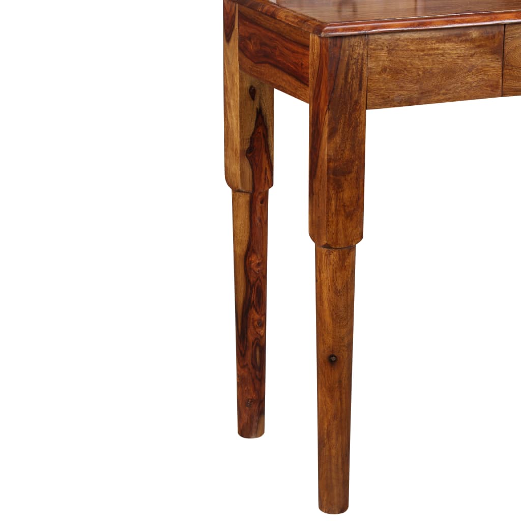 vidaXL Rašomasis stalas su 5 stalčiais, rausv. dalberg., 90x40x90cm