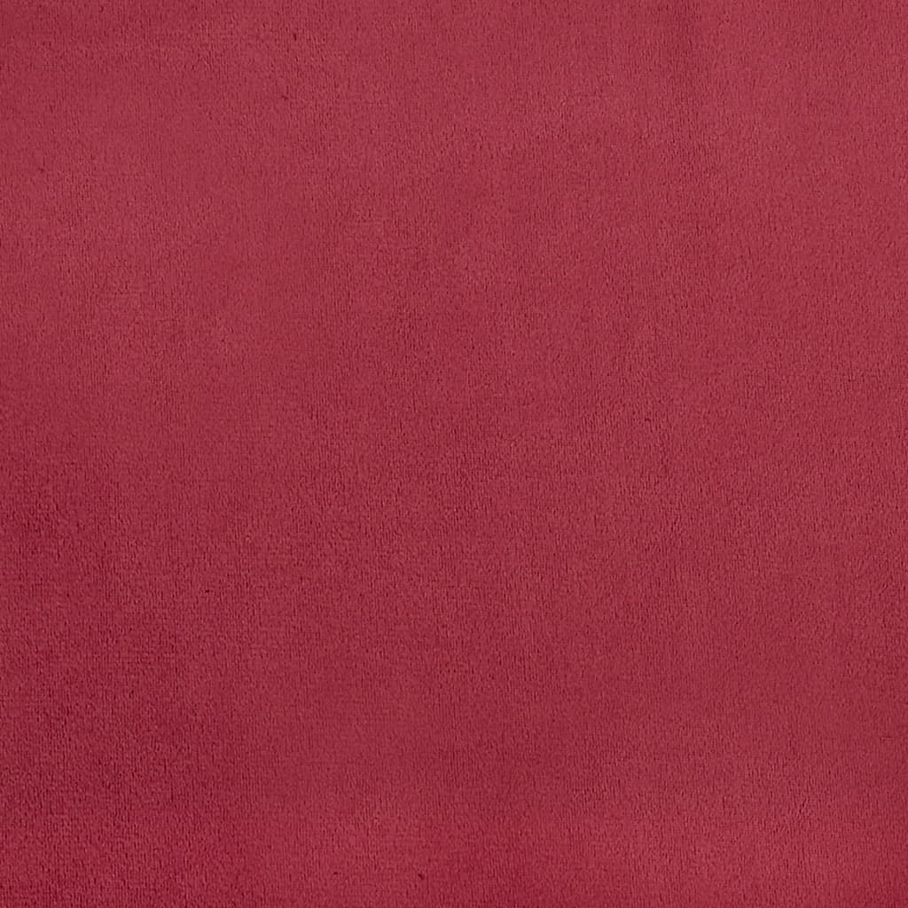 vidaXL Krėslas su pakoja, raudonojo vyno spalvos, aksomas